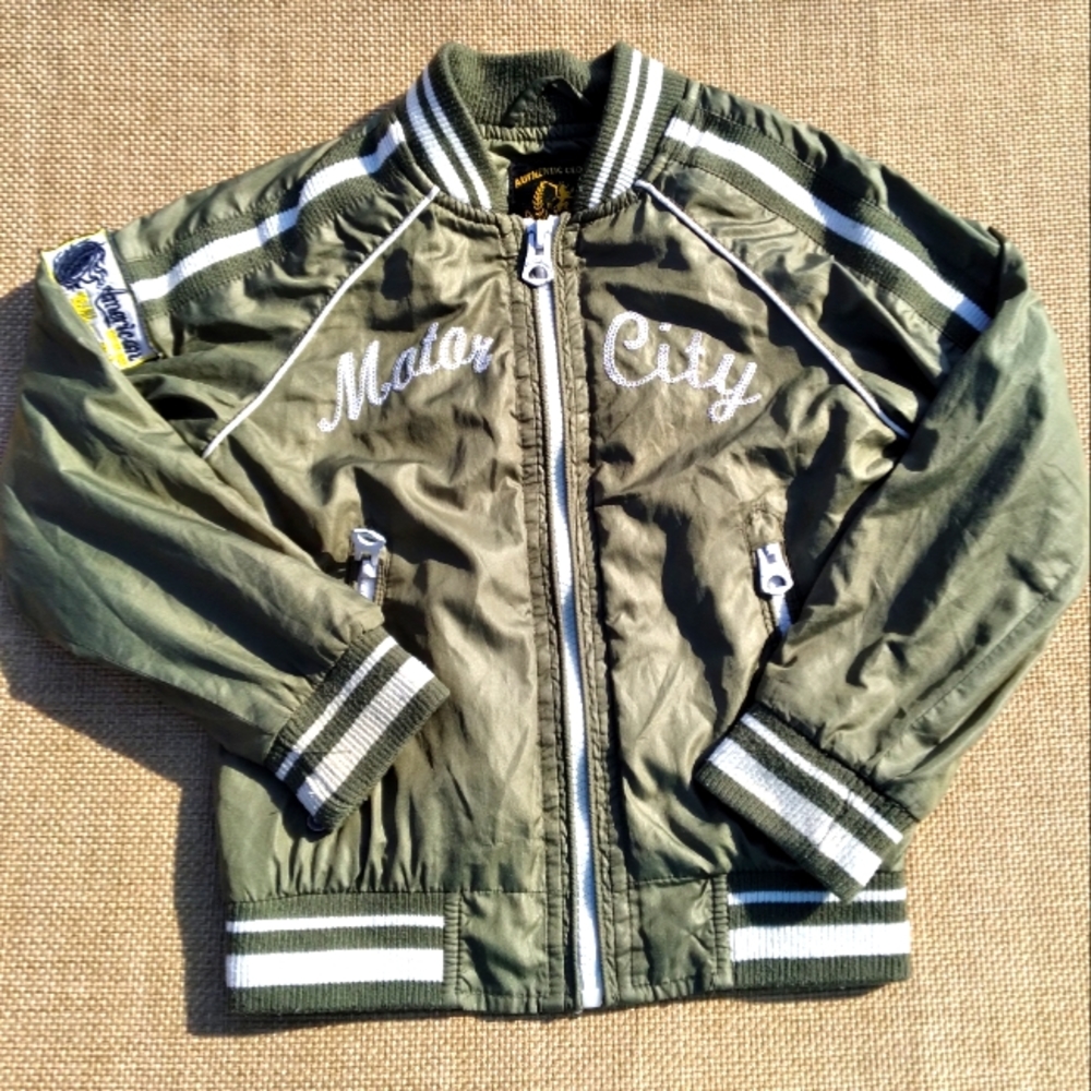 Size 110(4T) Frendz Army Green Flight Jacket